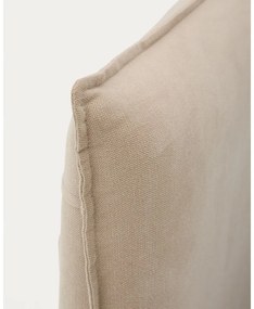 Szarobrązowe tapicerowane łóżko jednoosobowe 90x200 cm Jaira – Kave Home