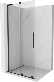 Mexen Velar L ścianka prysznicowa rozsuwana Walk-in 90 x 200 cm, transparent 8 mm, czarna - 871-090-003-03-70