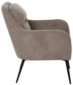 Szarobrązowy fotel z tkaniny szenilowej Classic – Ixia