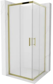 Mexen Rio kabina prysznicowa kwadratowa 80 x 80 cm, szron, złota - 860-080-080-50-30
