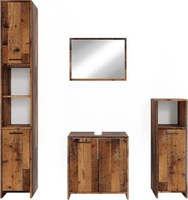 Zestaw mebli łazienkowych rustykalny dąb 58x33x60 kiko