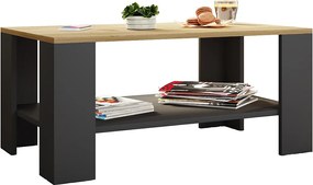 Drewniany zmiękczony stolik kawowy Dalus