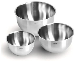 Misy ze stali nierdzewnej w kolorze srebra zestaw 3 szt. ø 24 cm Lucca 3.0 – FABINI