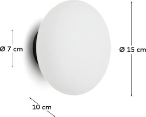 Biało-czarny kinkiet ø 15 cm Bamila – Kave Home