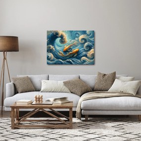 Obraz - Złote rybki (70x50 cm)