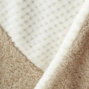 Brązowy/beżowy koc z mikropluszu 130x170 cm Cosy Larsson Geo – Catherine Lansfield