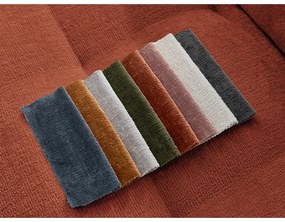 Sofa z tkaniny szenilowej w kolorze terakoty 237 cm Whesley – Bobochic Paris