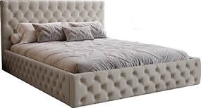 Łóżko 160x200 cm Verti Slim - pojemnik, stelaż, jasny szary (Magic Velvet 2218)