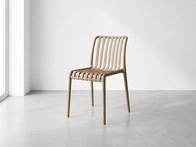 Plastowe krzesło TREGO, beżowe