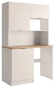 Mebel wielofunkcyjny z aneksem kuchennym i pralnią - Z blatem roboczym 120 cm - Beżowy i naturalny - CARMEO