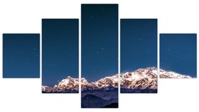 Obraz gór i nocnego nieba (125x70 cm)