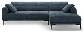 Ciemnoniebieski narożnik (prawostronny/z szezlongiem) Bemy – Micadoni