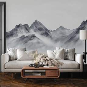 Fototapeta - Czarnobiałe góry (196x136 cm)
