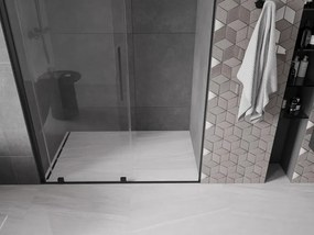 Mexen Velar drzwi prysznicowe rozsuwane 150 cm, transparent, czarne - 871-150-000-01-70