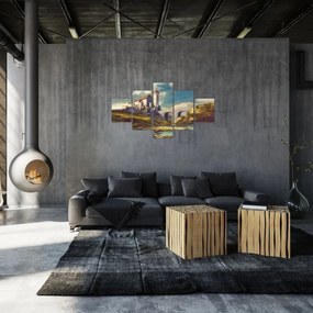 Obraz - Średniowieczny zamek (125x70 cm)