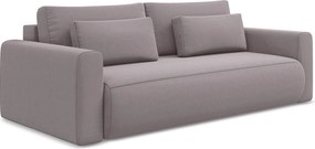 Kanapa 3-osobowa z funkcją spania - z tkaniny welwetowej - lawendowy - KAPUA