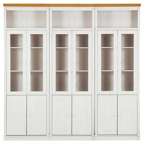 Biała witryna z litego drewna sosnowego 518x223 cm Anita – Støraa