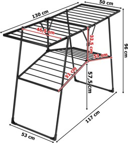 Dwupoziomowa suszarka na balkon L3-M65