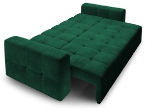 Zielona aksamitna rozkładana sofa Milo Casa Luca