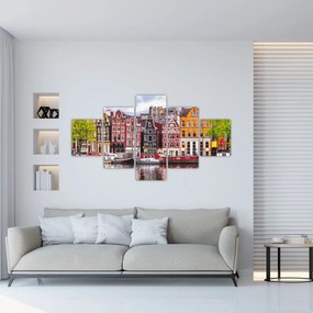 Obraz - Amsterdam, domy tańca (125x70 cm)