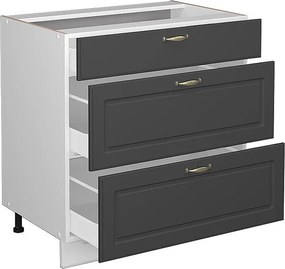 Szafka dolna do kuchni antracytowo-złoty 80x60x82 fame-line