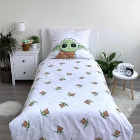 Jerry Fabrics Pościel bawełniana Star Wars BabyYoda, 140 x 200 cm, 70 x 90 cm