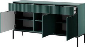 Trzydrzwiowa komoda KSZ154 Nova labrador czarne nóżki/czarne uchwyty
