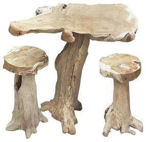 Ogrodowy stolik barowy z litego drewna tekowego 95x65 cm Surga – Garden Pleasure