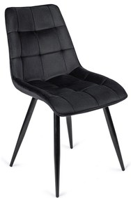 Zestaw Stół Okrągły LINO 100 cm Dąb Złoty/Czarny i 4 Krzesła Tapicerowane do Jadalni RIO Czarne Welurowe Nowoczesne Loft