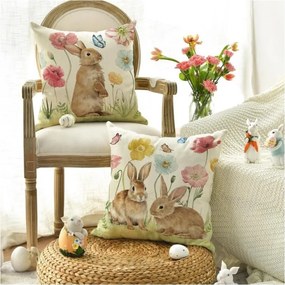 Lniana poszewka na poduszkę HOPPINO 45x45 cm, kolorowa