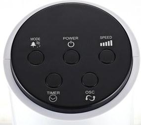 HOMCOM Wentylator kolumnowy 45 W biały+czarny 96 cm