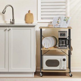 Stolik pomocniczy na kółkach z 3 półkami TAYLOR ARTISAN 60x40 cm