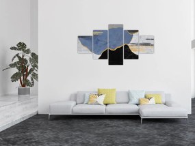 Obraz - Teksturowane kształty (125x70 cm)