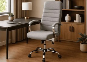 Fotel obrotowy Lezuma szary – nowoczesny, ergonomiczny fotel biurowy