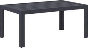 Outsunny Stolik pomocniczy Stolik balkonowy ze stali Prostokątny Stolik kawowy odporny na warunki atmosferyczne 101,5x61x46 cm Szary | Aosom PL