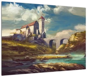 Obraz - Średniowieczny zamek (70x50 cm)