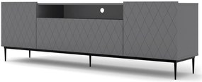 Szafka rtv grafit mat + czarna rama - Nevia 4X