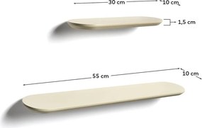 Beżowe półki zestaw 2 szt. 55 cm Arely – Kave Home