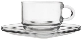 Orion Zestaw szklanych kubków z podstawkami Cozy 6szt., 0,27 ml, 270 ml