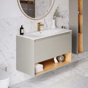 Szafka pod umywalkę BELDIVO 100 cm z umywalką ceramiczną