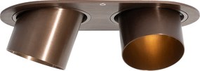 Zestaw 6 reflektorów wpuszczanych ciemny brąz GU10 50mm 2-źródła światła - Installa