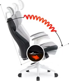 Fotel biurowy ergonomiczny obrotowy Duncan szary czarny regulowany zagłówek multiblock