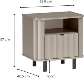 Szafka Nocna 229 MODERNO 58,6 cm Stolik Nocny do Sypialni