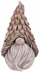 Ogród dekoracja krasnoludek głowa, szara, 24 x 21x 43 cm
