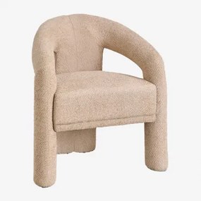 Zestaw 4 Tapicerowanych Krzeseł Do Jadalni Greca Gruby Chenille Latte Brown - Sklum