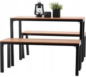 Zestaw mebli ogrodowych Garden brązowy, 3 szt.