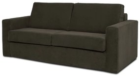 Ciemnobrązowa sztruksowa sofa rozkładana Scandic Elbeko