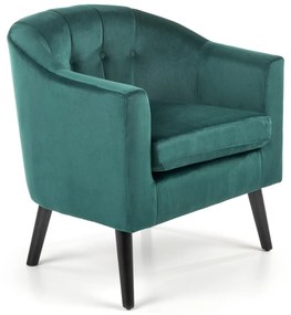 MARSHAL Fotel wypoczynkowy, Ciemny zielony, Klasyczny, Podłokietniki