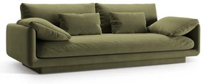 Jasnozielona aksamitna sofa 220 cm Torino – Micadoni