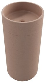 Umywalka betonowa wolostojąca bez otworu na baterię DELIS | Różne kolory : Kolor - Różowy, Podłączenie syfonu - Do ściany